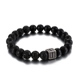 Bracelet Homme Pierre de Lave Personnalisé en Perle - Mon Bracelet Homme