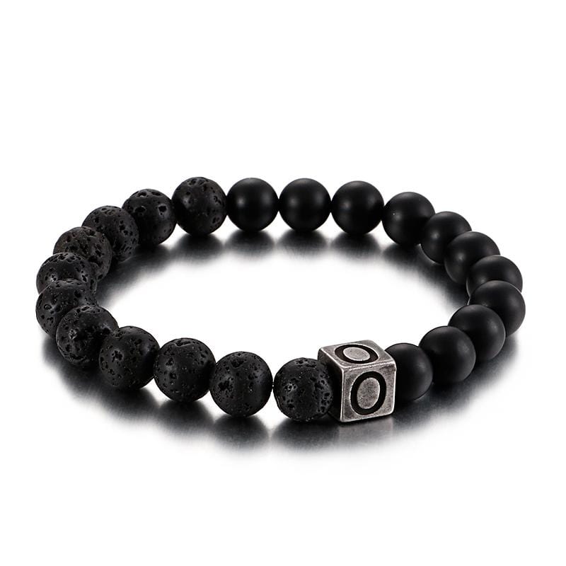 Bracelet Homme Pierre de Lave Personnalisé en Perle - Mon Bracelet Homme