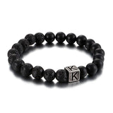 Bracelet Homme Pierre de Lave Personnalisé en Perle - Mon Bracelet Homme
