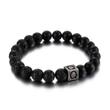 Bracelet Homme Pierre de Lave Personnalisé en Perle - Mon Bracelet Homme
