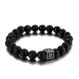 Bracelet Homme Pierre de Lave Personnalisé en Perle - Mon Bracelet Homme
