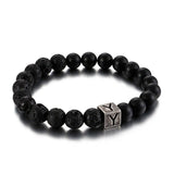 Bracelet Homme Pierre de Lave Personnalisé en Perle - Mon Bracelet Homme