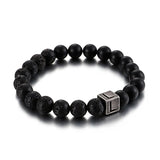 Bracelet Homme Pierre de Lave Personnalisé en Perle - Mon Bracelet Homme