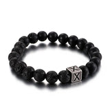 Bracelet Homme Pierre de Lave Personnalisé en Perle - Mon Bracelet Homme