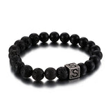 Bracelet Homme Pierre de Lave Personnalisé en Perle - Mon Bracelet Homme