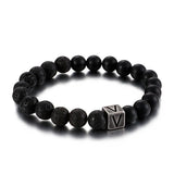 Bracelet Homme Pierre de Lave Personnalisé en Perle - Mon Bracelet Homme