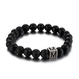Bracelet Homme Pierre de Lave Personnalisé en Perle - Mon Bracelet Homme