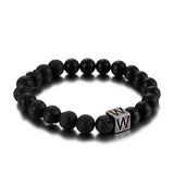 Bracelet Homme Pierre de Lave Personnalisé en Perle - Mon Bracelet Homme