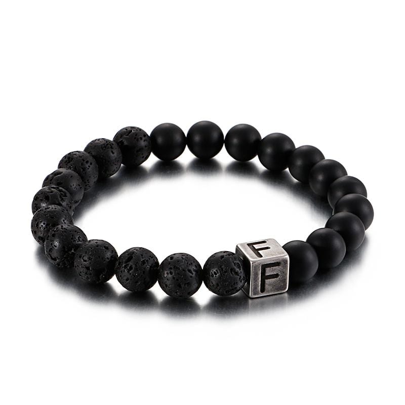 Bracelet Homme Pierre de Lave Personnalisé en Perle - Mon Bracelet Homme