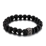 Bracelet Homme Pierre de Lave Personnalisé en Perle - Mon Bracelet Homme