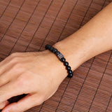 Bracelet Homme Pierre de Lave Personnalisé en Perle - Mon Bracelet Homme