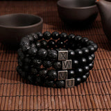 Bracelet Homme Pierre de Lave Personnalisé en Perle - Mon Bracelet Homme