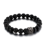 Bracelet Homme Pierre de Lave Personnalisé en Perle - Mon Bracelet Homme