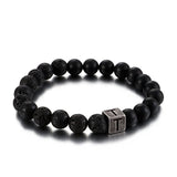 Bracelet Homme Pierre de Lave Personnalisé en Perle - Mon Bracelet Homme