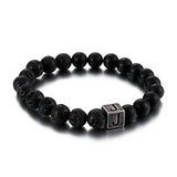 Bracelet Homme Pierre de Lave Personnalisé en Perle - Mon Bracelet Homme