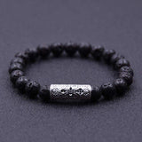Bracelet Homme Pierre de Lave Roche Volcanique en Perle - Mon Bracelet Homme
