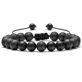 Bracelet Homme Pierre de Lave Shamballa en Perle - Mon Bracelet Homme