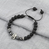 Bracelet Homme Pierre de Lave Spartiate en Perle - Mon Bracelet Homme