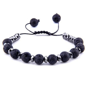 Bracelet Homme Pierre de Lave Style Original en Perle - Mon Bracelet Homme