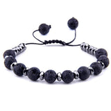 Bracelet Homme Pierre de Lave Style Original en Perle - Mon Bracelet Homme