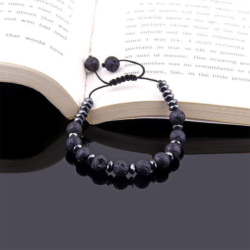 Bracelet Homme Pierre de Lave Style Original en Perle - Mon Bracelet Homme