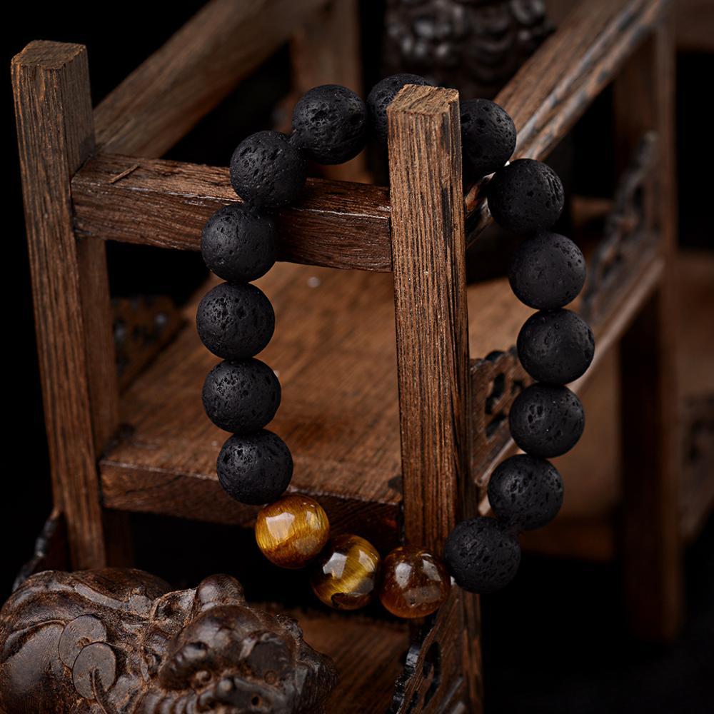 Bracelet Homme Pierre de Lave Tendance en Perle - Mon Bracelet Homme