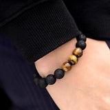 Bracelet Homme Pierre de Lave Tendance en Perle - Mon Bracelet Homme