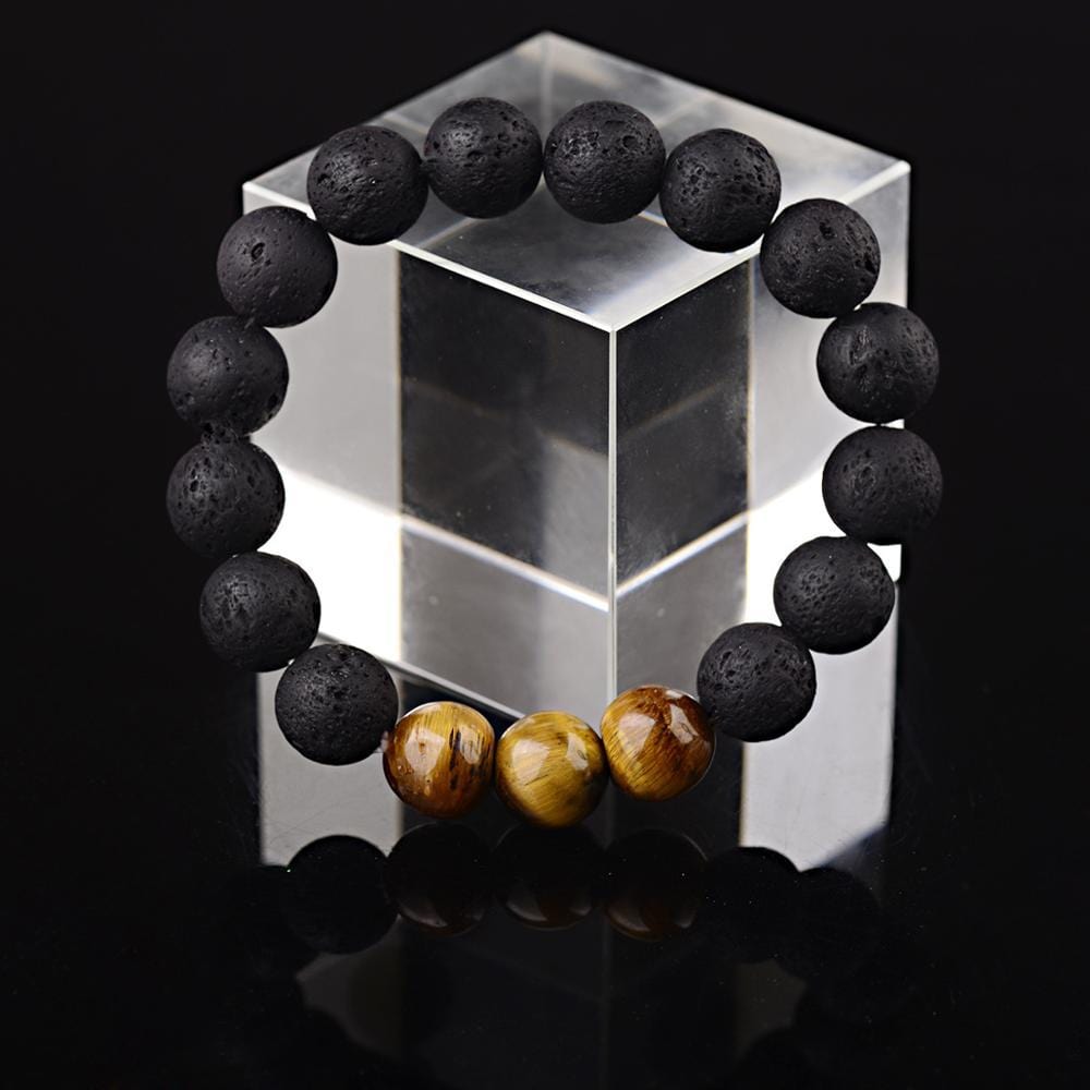 Bracelet Homme Pierre de Lave Tendance en Perle - Mon Bracelet Homme
