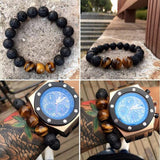 Bracelet Homme Pierre de Lave Tendance en Perle - Mon Bracelet Homme