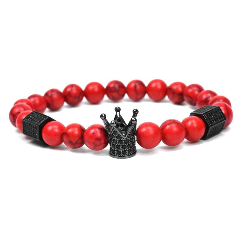 Bracelet Homme Rouge Luxe en Perle - Mon Bracelet Homme