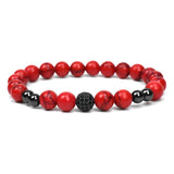 Bracelet Homme Rouge Luxe en Perle - Mon Bracelet Homme