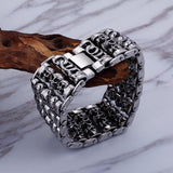 Bracelet Homme Tête De Mort Acier - Mon Bracelet Homme
