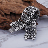 Bracelet Homme Tête De Mort Acier - Mon Bracelet Homme