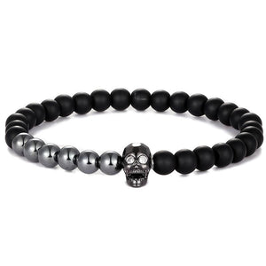 Bracelet Homme Tête de Mort Chic en Acier - Mon Bracelet Homme