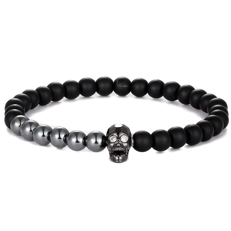 Bracelet Homme Tête de Mort Chic en Acier - Mon Bracelet Homme
