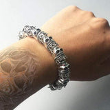 Bracelet Homme Tête de Mort Couronné en Acier - Mon Bracelet Homme