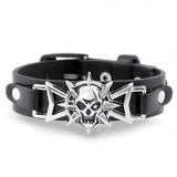 Bracelet Homme Tête de Mort en Cuir Punk - Mon Bracelet Homme