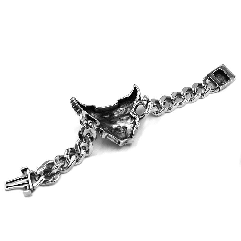 Bracelet Homme Tête de Mort et Aigle en Acier - Mon Bracelet Homme