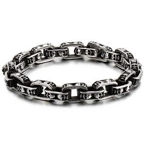 Bracelet Homme Tête de Mort Maille en Acier - Mon Bracelet Homme