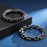 Bracelet Homme Tête de Mort Maille en Acier - Mon Bracelet Homme