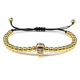 Bracelet Homme Tête de Mort Petites Perles - Mon Bracelet Homme