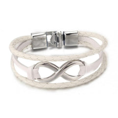 Bracelet Infini Avec Fermoir À Bascule Pour Homme en Cuir