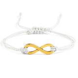 Bracelet infini Blanc en Corde Tressée - Mon Bracelet Homme