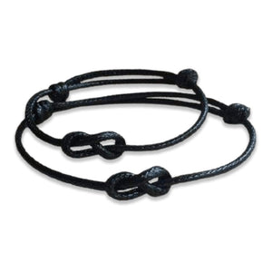 Bracelet Infini Cordon Ciré Noir Pour Homme - Mon Bracelet Homme