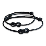 Bracelet Infini Cordon Ciré Noir Pour Homme - Mon Bracelet Homme