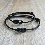 Bracelet Infini Cordon Ciré Noir Pour Homme - Mon Bracelet Homme