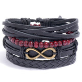 Bracelet Infini en Alliage et Cuir Style Vintage Bohème - Mon Bracelet Homme