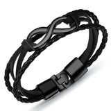 Bracelet Infini En Cuir Tressé Pour Homme - Mon Bracelet Homme