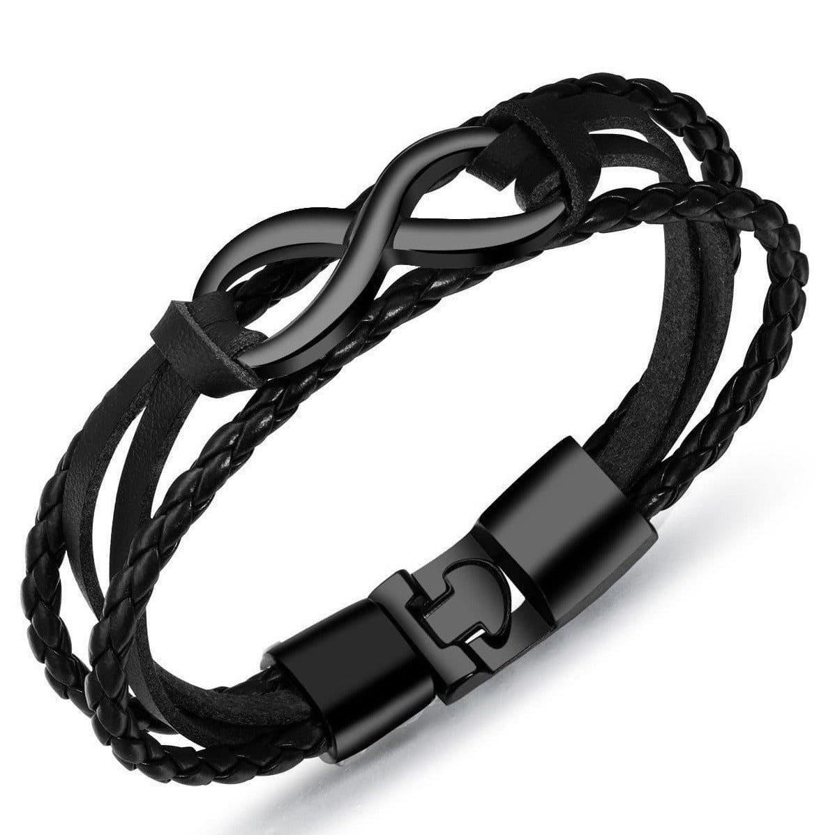 Bracelet Infini En Cuir Tressé Pour Homme - Mon Bracelet Homme