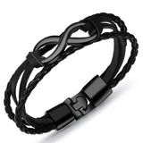 Bracelet Infini En Cuir Tressé Pour Homme - Mon Bracelet Homme
